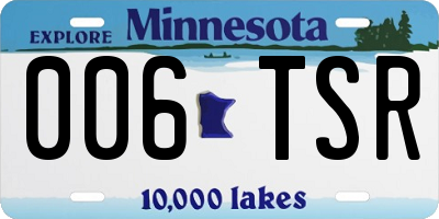 MN license plate 006TSR