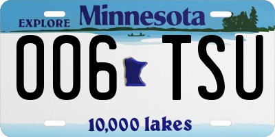 MN license plate 006TSU