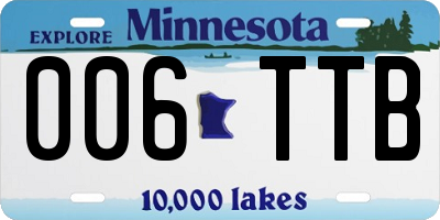 MN license plate 006TTB