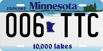 MN license plate 006TTC
