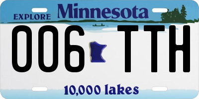 MN license plate 006TTH