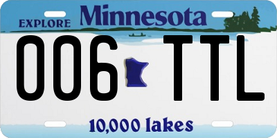 MN license plate 006TTL