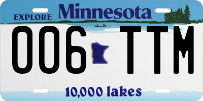 MN license plate 006TTM