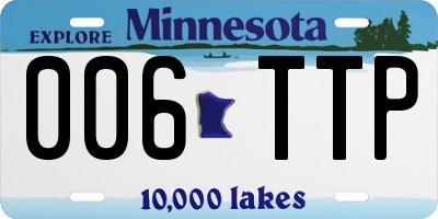 MN license plate 006TTP