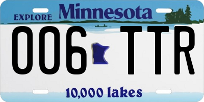 MN license plate 006TTR