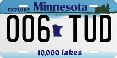 MN license plate 006TUD