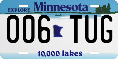 MN license plate 006TUG
