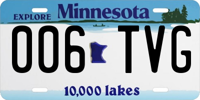 MN license plate 006TVG