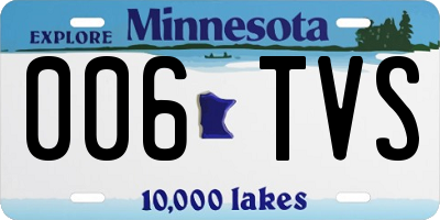 MN license plate 006TVS