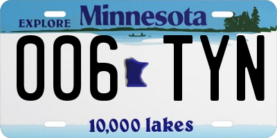 MN license plate 006TYN