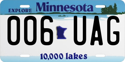 MN license plate 006UAG