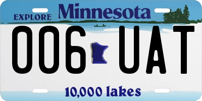 MN license plate 006UAT