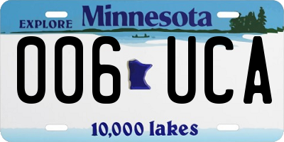 MN license plate 006UCA