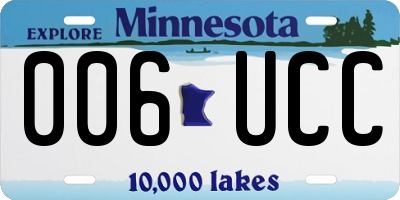 MN license plate 006UCC