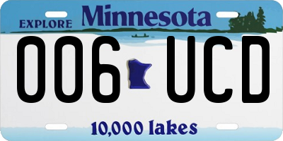 MN license plate 006UCD