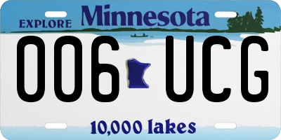 MN license plate 006UCG