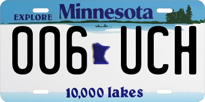 MN license plate 006UCH