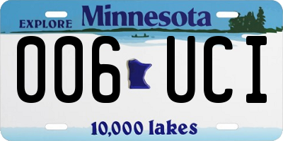 MN license plate 006UCI