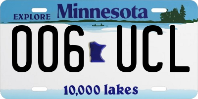 MN license plate 006UCL