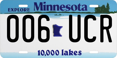 MN license plate 006UCR