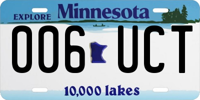 MN license plate 006UCT