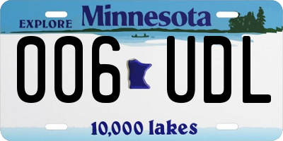MN license plate 006UDL