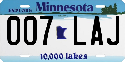 MN license plate 007LAJ