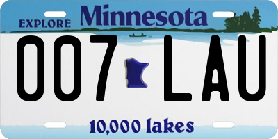 MN license plate 007LAU