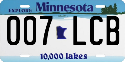 MN license plate 007LCB