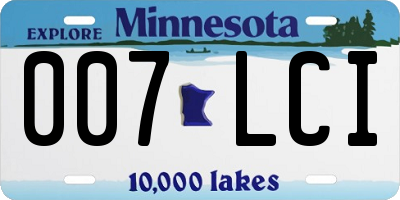 MN license plate 007LCI