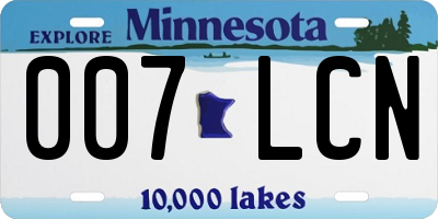 MN license plate 007LCN