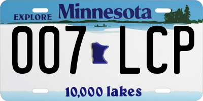 MN license plate 007LCP