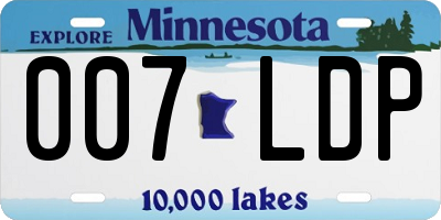 MN license plate 007LDP