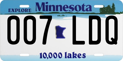 MN license plate 007LDQ