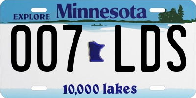 MN license plate 007LDS