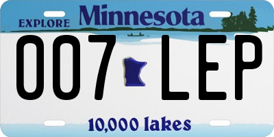 MN license plate 007LEP