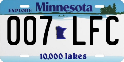 MN license plate 007LFC