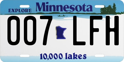 MN license plate 007LFH