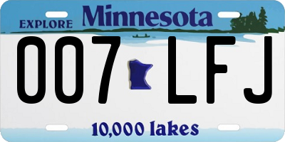 MN license plate 007LFJ