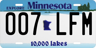 MN license plate 007LFM