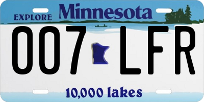MN license plate 007LFR