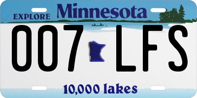 MN license plate 007LFS