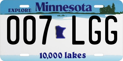 MN license plate 007LGG