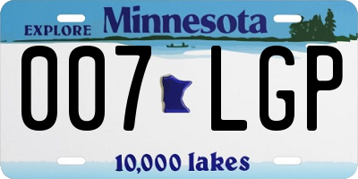 MN license plate 007LGP