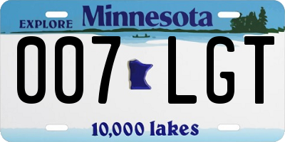 MN license plate 007LGT