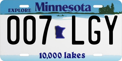 MN license plate 007LGY