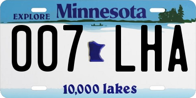 MN license plate 007LHA