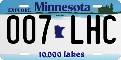 MN license plate 007LHC