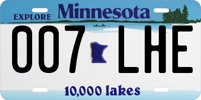 MN license plate 007LHE