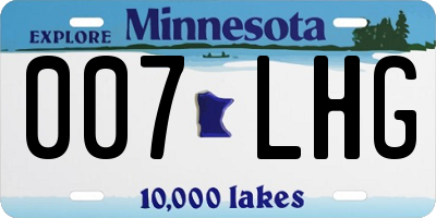 MN license plate 007LHG